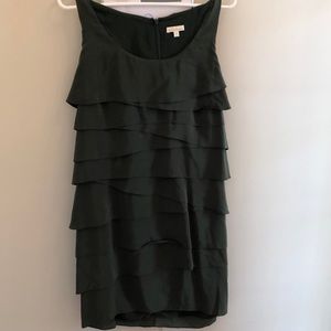 Green ruffle shoshanna cocktail dress